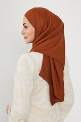 Instant Queen Crepe Practical Hijab Shawl, Easy Wear One-Piece Shawl, Practical No-Pin Modest Headscarf for Women,PS-52
