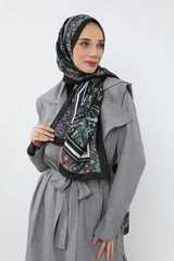 Printed Voile Hijab Scarf, Lightweight Soft Breathable Modest Shawl,SAL-104 Pattern V1