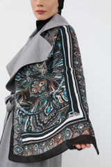 Printed Voile Hijab Scarf, Lightweight Soft Breathable Modest Shawl,SAL-104 Pattern V1