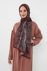 Printed Voile Hijab Scarf, Lightweight Soft Breathable Modest Shawl,SAL-107 Pattern V1