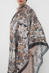 Printed Voile Hijab Scarf, Lightweight Soft Breathable Modest Shawl,SAL-110 Pattern V1
