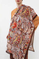 Printed Voile Hijab Scarf, Lightweight Soft Breathable Modest Shawl,SAL-111 Pattern V1