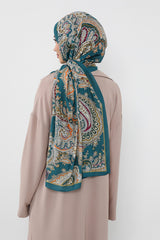 Printed Voile Hijab Scarf, Lightweight Soft Breathable Modest Shawl,SAL-125 Pattern V1