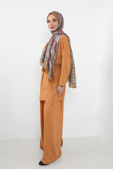 Printed Voile Hijab Scarf, Lightweight Soft Breathable Modest Shawl,SAL-133 Pattern V1