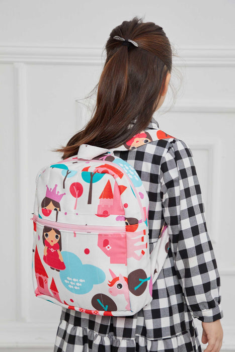 Playful-Patterned Backpack for Children, Colourful Children Backpacks made with High Quality Digital Printed Fabric,CS-10K