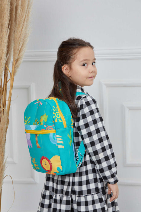 Playful-Patterned Backpack for Children, Colourful Children Backpacks made with High Quality Digital Printed Fabric,CS-10K
