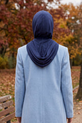 Full Coverage Bonnet Hijab with Visor, Ready to Wear Modest Visor Underscarf Bonnet with Neck Cover for All Seasons,B-88O