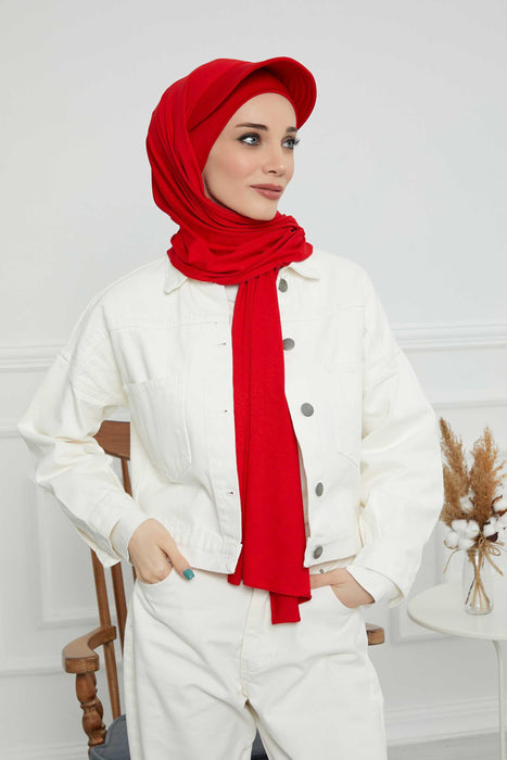 Instant Cotton Shawl Newsboy Scarves 95% Cotton Bandana Women's Cap Turban Visor Stylish Hijab Hat Turban Head Wraps,SS-1