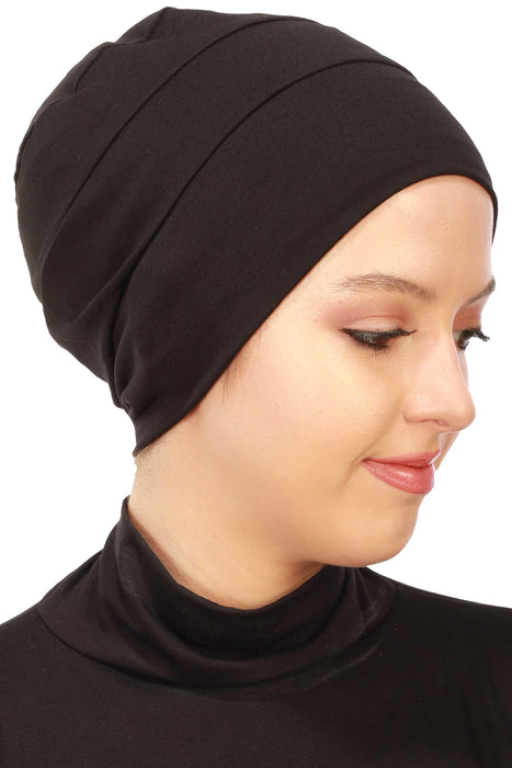 Tight Instant Turban Beanie Cap, Cotton Turban Beret for Women, Flexible and Tight Headwrap, Turban Head Covering for Cancer Patients,B-35