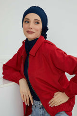Instant Turban Cotton Scarf Head Turbans For Women Headwear Stylish Elegant Design,HT-81 Navy Blue