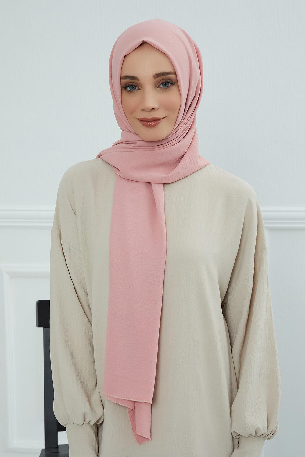 Jersey Aerobin Shawl for Women Modesty, Head Wrap Turban, Cap Headwear Rectangle Aerobin Hijab,CTS-5A Pink