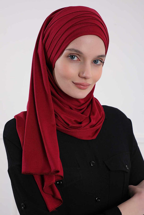 Jersey Shawl for Women %95 Cotton Scarf Head Wrap Modesty Turban Cap Hat,CPS-43