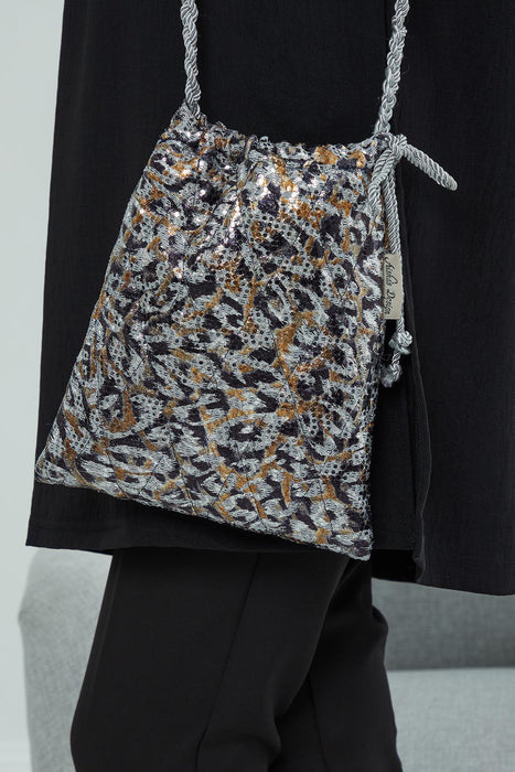 Long Strap Stylish Sequined Polyester Shoulder Bag Vanity Bag for Women,CE-10