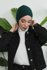 Baumwollhaube im minimalistischen Design unter dem Schal, weiche und atmungsaktive innere Hijab-Kappe, leicht zu tragende Baumwollhaube, Turban-Ninja-Kappe, TB-4