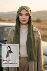 Non-Slip Practical Jersey Hijab Shawl,PS-60 Army Green