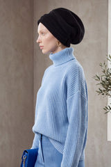 Pleated Winter Felted Wool Turban Hat for Women, Modest-Friendly, Warm & Elegant Winter Turban Bonnet,B-98DK