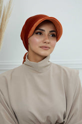 Pre-Tied Velvet Instant Turban Newsboy Hat for Women, Super Soft Velvet Visor Cap for Women, Sun Protective Visor Chemo Headwear,B-71K