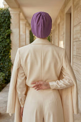 Ready-to-Wear Draped Crepe Hijab Bonnet, Elegant Instant Modest Head Covering,B-102KR