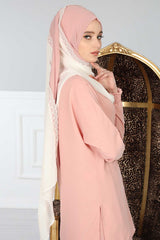 Shawl for Women Chiffon Modesty Instant Turban Cap Hat Head Wrap Ready to Wear Scarf High Quality Chiffon Hijab,PS-23 Powder - Ivory