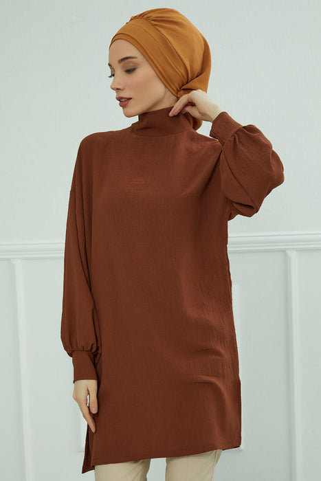 Women s Long Sleeve casual Pullover Aerobin Tunic Tops Sleeve Shirts for Women Tunic Cuff Sleeve Dressy Top Loose Fit Modern Modest Fashion,TN-7