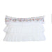 1-Pack Farmhouse Floral Design Pillowcases with Lace Ruffles Colorful Flowers Print Frilled Trimmed Pillow Covers Envelope,YK-116T,YK-116T Off-White - Pattern 1