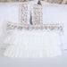 1-Pack Farmhouse Floral Design Pillowcases with Lace Ruffles Colorful Flowers Print Frilled Trimmed Pillow Covers Envelope,YK-116T,YK-116T Off-White - Pattern 1