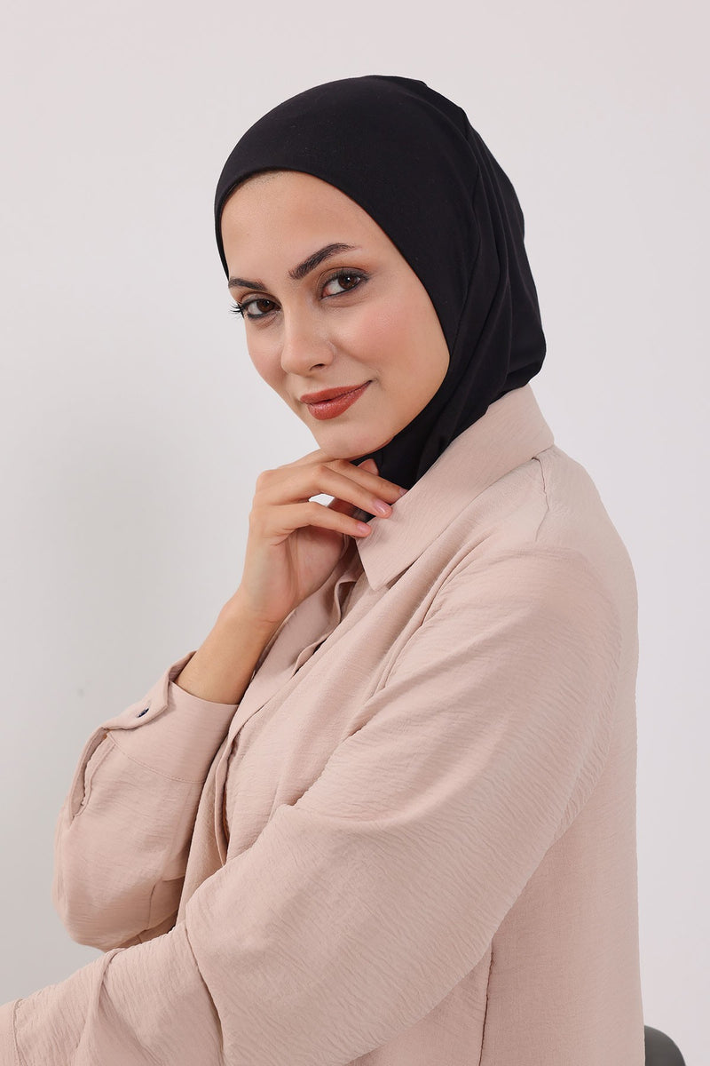 Modest Sun Protective Turban Bonnet with Removable Bow Brim for Women, 2-in-1 Hijab Ninja Cap with Removable Brim,S-5