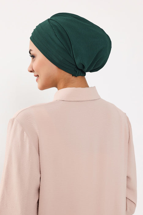 Modest Sun Protective Turban Bonnet with Removable Bow Brim for Women, 2-in-1 Aerobin Hijab Hat with Removable Brim,S-4A