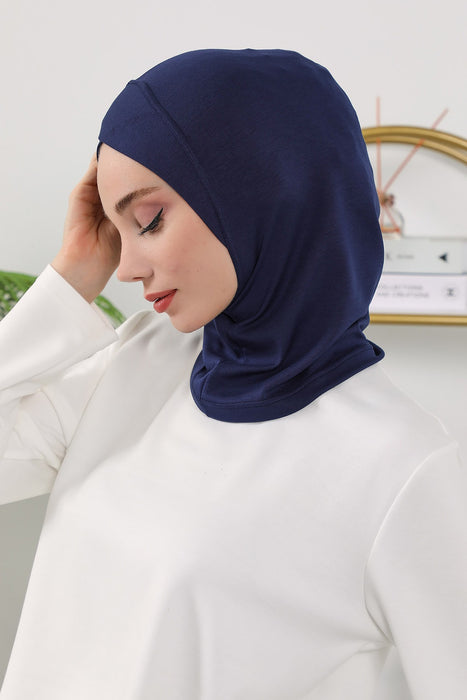 Women’s Minimalist Design Hijab Undercap for All Seasons, Soft Double Face Fabric Ninja Cap Under Scarf, Stretchy and Breathable Bonnet for All Seasons,TB-4O