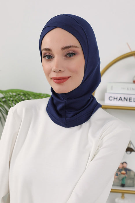 Women’s Minimalist Design Hijab Undercap for All Seasons, Soft Double Face Fabric Ninja Cap Under Scarf, Stretchy and Breathable Bonnet for All Seasons,TB-4O