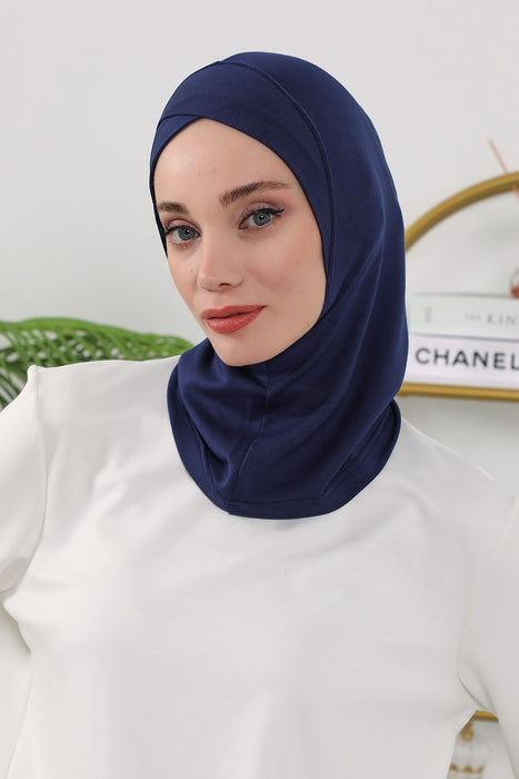 Women’s Minimalist Design Hijab Undercap for All Seasons, Soft Double Face Fabric Ninja Cap Under Scarf, Stretchy and Breathable Bonnet for All Seasons,TB-4O