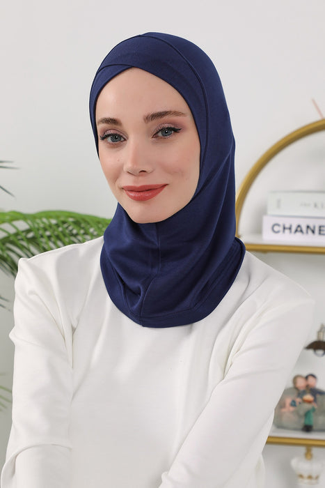 Women’s Minimalist Design Hijab Undercap for All Seasons, Soft Double Face Fabric Ninja Cap Under Scarf, Stretchy and Breathable Bonnet for All Seasons,TB-4O