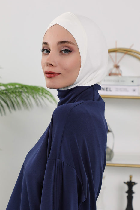 Women’s Minimalist Design Hijab Undercap for All Seasons, Soft Double Face Fabric Ninja Cap Under Scarf, Stretchy and Breathable Bonnet for All Seasons,TB-4O