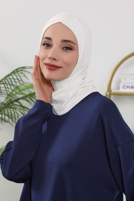 Women’s Minimalist Design Hijab Undercap for All Seasons, Soft Double Face Fabric Ninja Cap Under Scarf, Stretchy and Breathable Bonnet for All Seasons,TB-4O