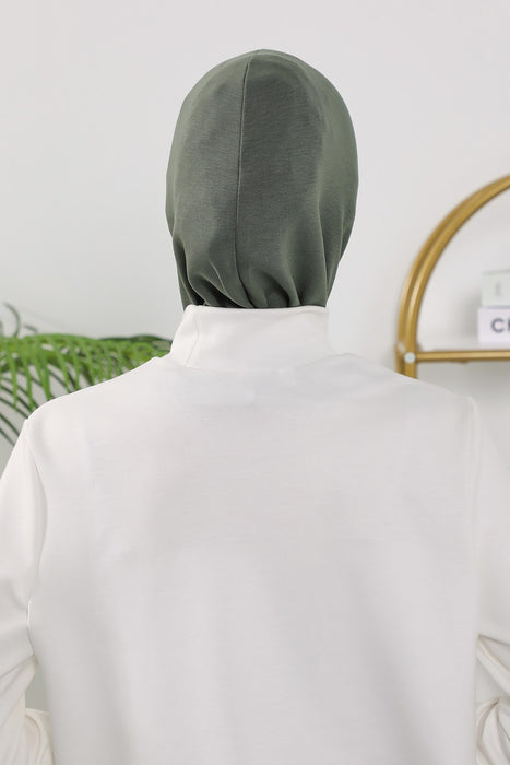 Women’s Minimalist Design Hijab Undercap for All Seasons, Soft Double Face Fabric Ninja Cap Under Scarf, Stretchy and Breathable Bonnet for All Seasons,TB-4O