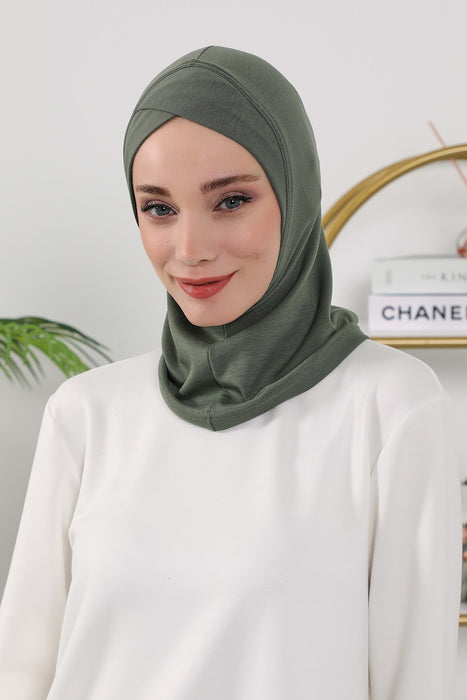 Women’s Minimalist Design Hijab Undercap for All Seasons, Soft Double Face Fabric Ninja Cap Under Scarf, Stretchy and Breathable Bonnet for All Seasons,TB-4O