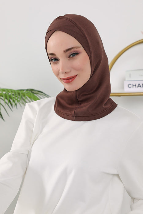 Women’s Minimalist Design Hijab Undercap for All Seasons, Soft Double Face Fabric Ninja Cap Under Scarf, Stretchy and Breathable Bonnet for All Seasons,TB-4O