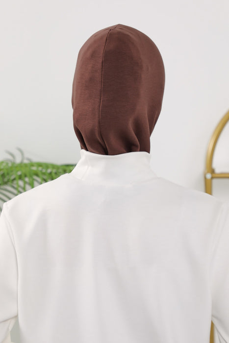 Women’s Minimalist Design Hijab Undercap for All Seasons, Soft Double Face Fabric Ninja Cap Under Scarf, Stretchy and Breathable Bonnet for All Seasons,TB-4O