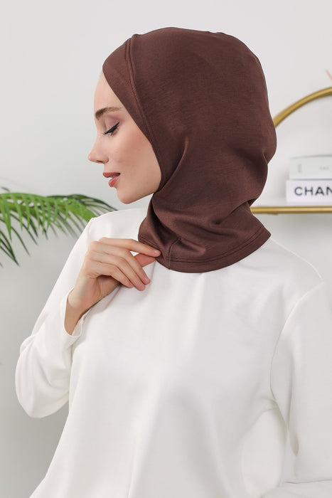 Women’s Minimalist Design Hijab Undercap for All Seasons, Soft Double Face Fabric Ninja Cap Under Scarf, Stretchy and Breathable Bonnet for All Seasons,TB-4O