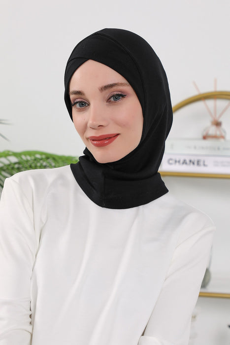 Women’s Minimalist Design Hijab Undercap for All Seasons, Soft Double Face Fabric Ninja Cap Under Scarf, Stretchy and Breathable Bonnet for All Seasons,TB-4O