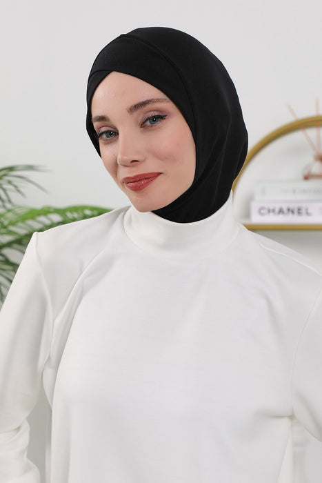 Women’s Minimalist Design Hijab Undercap for All Seasons, Soft Double Face Fabric Ninja Cap Under Scarf, Stretchy and Breathable Bonnet for All Seasons,TB-4O