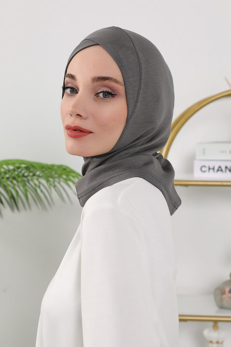 Women’s Minimalist Design Hijab Undercap for All Seasons, Soft Double Face Fabric Ninja Cap Under Scarf, Stretchy and Breathable Bonnet for All Seasons,TB-4O