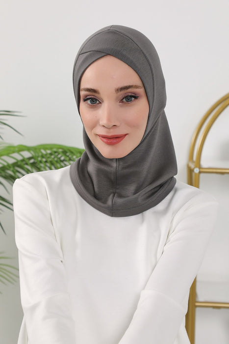 Women’s Minimalist Design Hijab Undercap for All Seasons, Soft Double Face Fabric Ninja Cap Under Scarf, Stretchy and Breathable Bonnet for All Seasons,TB-4O