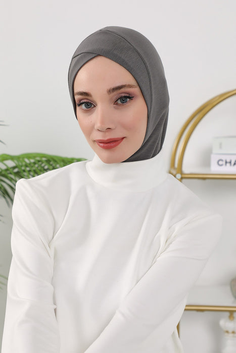 Women’s Minimalist Design Hijab Undercap for All Seasons, Soft Double Face Fabric Ninja Cap Under Scarf, Stretchy and Breathable Bonnet for All Seasons,TB-4O