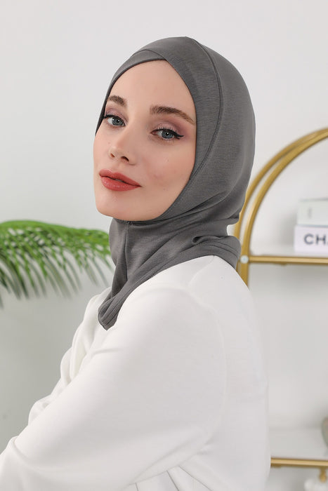 Women’s Minimalist Design Hijab Undercap for All Seasons, Soft Double Face Fabric Ninja Cap Under Scarf, Stretchy and Breathable Bonnet for All Seasons,TB-4O