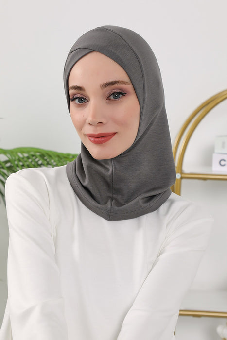 Women’s Minimalist Design Hijab Undercap for All Seasons, Soft Double Face Fabric Ninja Cap Under Scarf, Stretchy and Breathable Bonnet for All Seasons,TB-4O