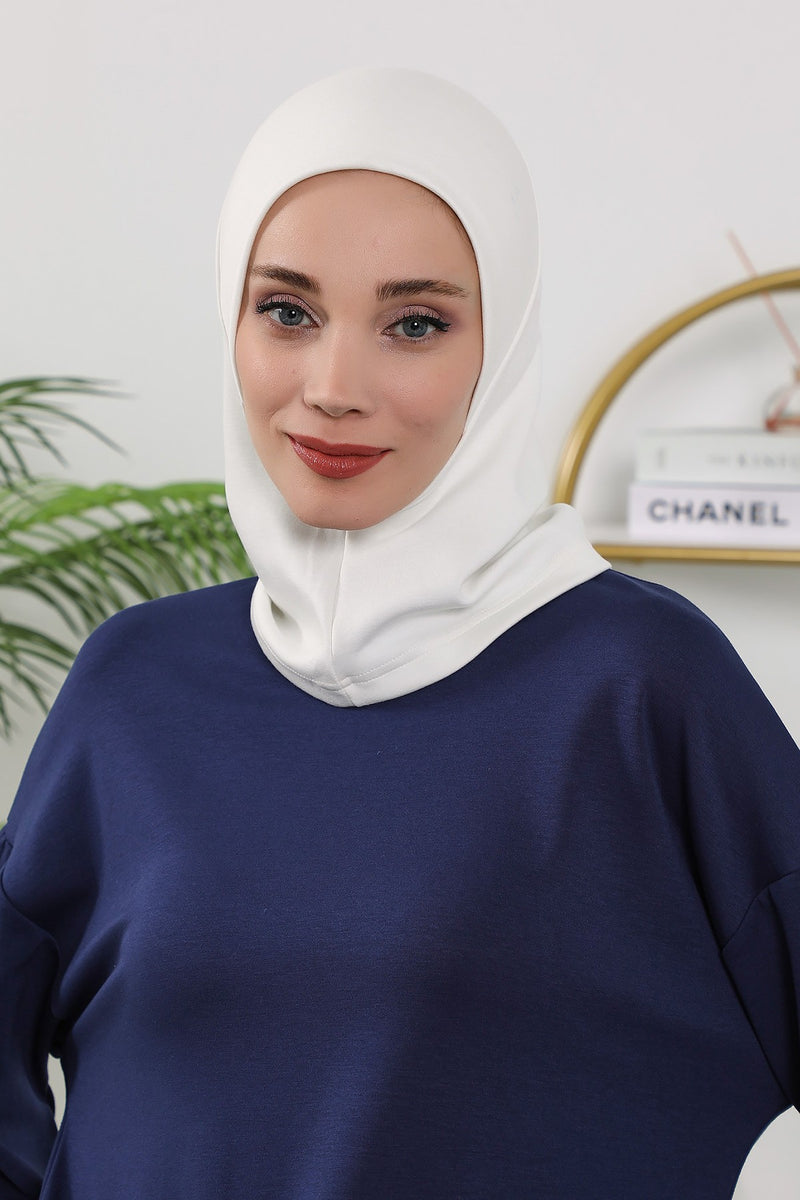 2 in 1 Modest Hijab Bonnet with Removable Visor, Instant Full Coverage Underscarf for Everyday Wear,B-82O