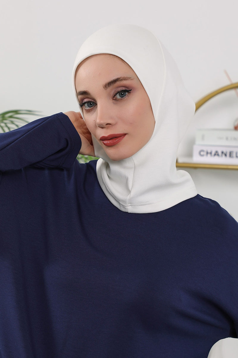 2 in 1 Modest Hijab Bonnet with Removable Visor, Instant Full Coverage Underscarf for Everyday Wear,B-82O