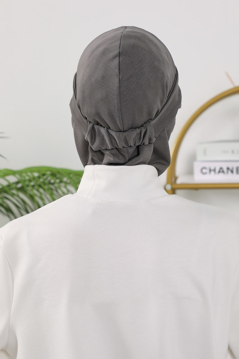 2 in 1 Modest Hijab Bonnet with Removable Visor, Instant Full Coverage Underscarf for Everyday Wear,B-82O