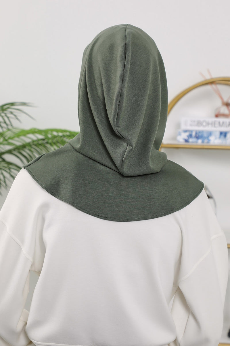 Full Coverage Bonnet Hijab with Visor, Ready to Wear Modest Visor Underscarf Bonnet with Neck Cover for All Seasons,B-88O